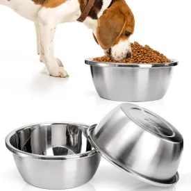 2 Pack Stainless Steel Dog Bowls, 26 Cup Deep Water Food Bowl for Extra Large Dog, 12" Wide Opening Thickened Heavy Duty Pet Bowls for X-Large Giant Dogs, 208 Oz, 1.6 Gallons