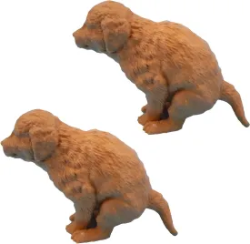 2 PCS Pooping Dog Butt Toothpaste Topper, Hilarious Golden Retriever Cap Dispenser