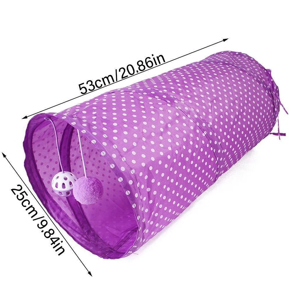 2 Way Collapsible Port Cat Tunnel Tube Toy