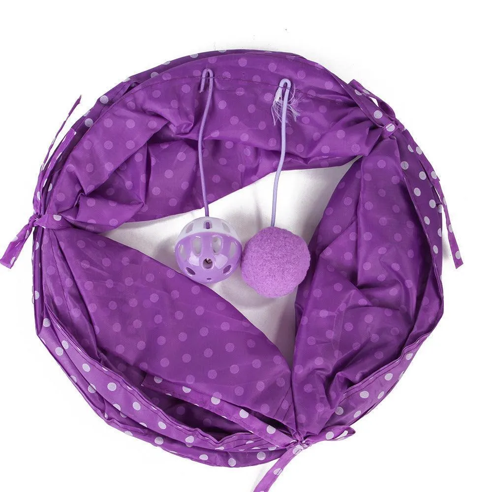 2 Way Collapsible Port Cat Tunnel Tube Toy