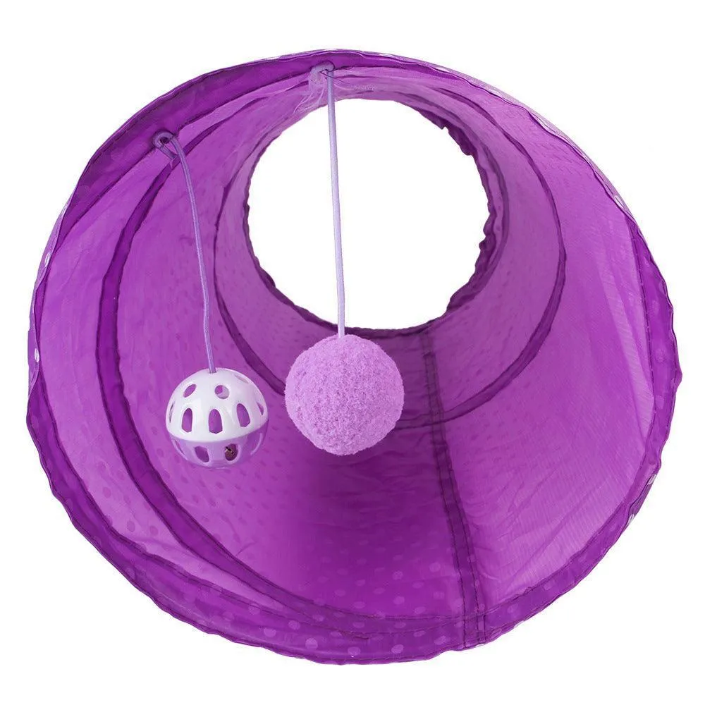 2 Way Collapsible Port Cat Tunnel Tube Toy