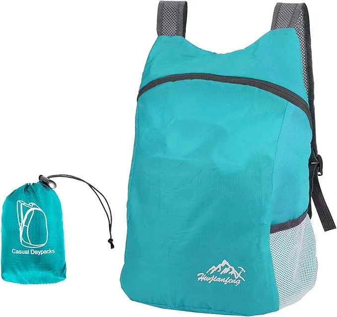 20L Ultra Lightweight Foldable Backpack Small Hiking Rucksack Ultralight Water Resistant Travel Packable Daypack for Men Women for Outdoor Sport Travelling Walking Hiking Camping Biking (Blue A)