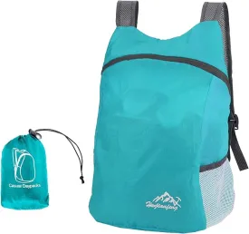 20L Ultra Lightweight Foldable Backpack Small Hiking Rucksack Ultralight Water Resistant Travel Packable Daypack for Men Women for Outdoor Sport Travelling Walking Hiking Camping Biking (Blue A)