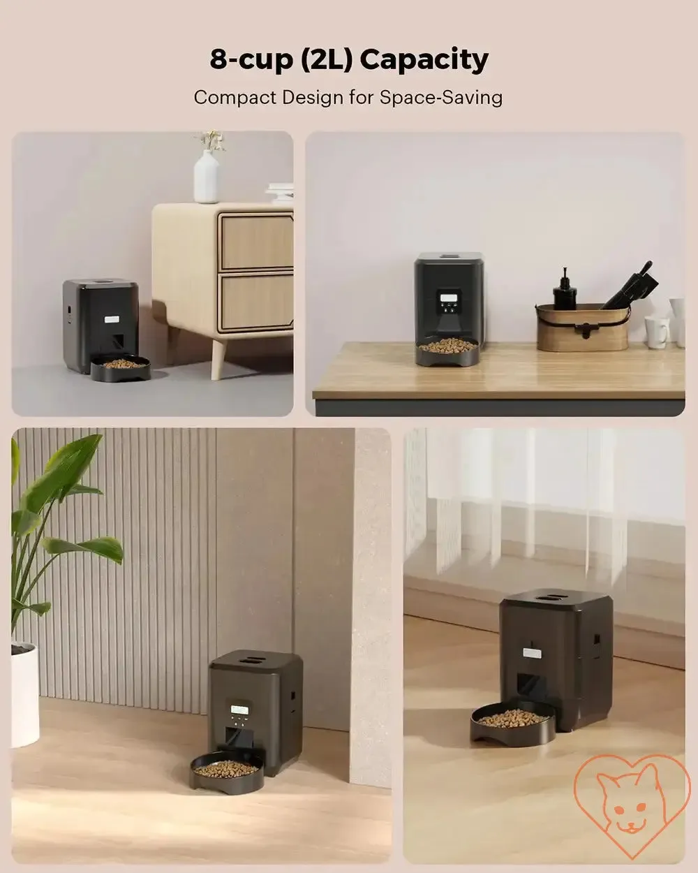 2L Pet Feeder Timing Smart Automatic Dog Pet Feeder For Cats Dog Button WIFI APP Intelligent Dry Food Dispenser Dog Bowl