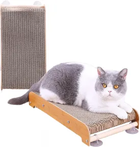2Pcs Scratch Pad for Cats, Vertical Wall Cat Scratcher & Horizontal Floor Cat Scratcher, Scratching Board with Suction Cups(16.5" x 8.5")
