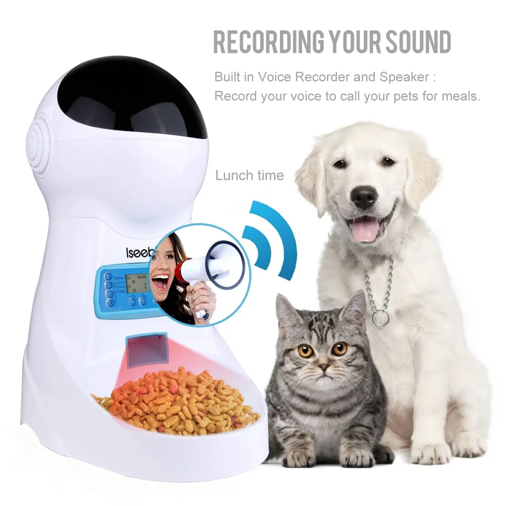 3L Automatic Pet Feeder With Voice Record Pets food Bowl
