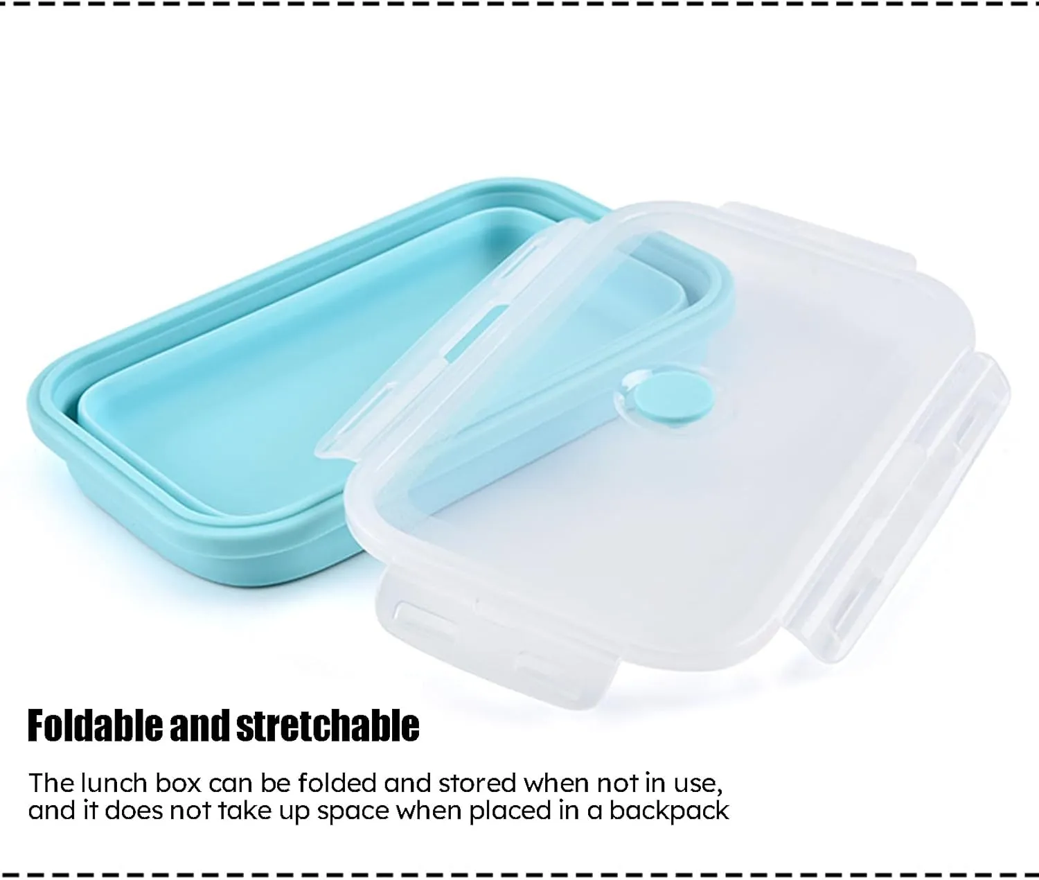 3PCS Collapsible Bowl Sets, Portable Silicone Collapsible Bowls for Camping, Camping Dishes with Lids for for Microwave, Dishwasher, Freezer, Camping Bowls for Travel and Picnic(Blue)
