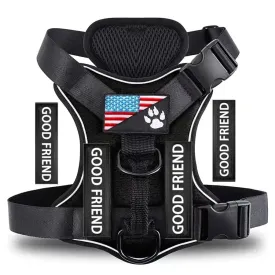 Adjustable Soft Reflective Dog Vest Harness With 5PCS Patche