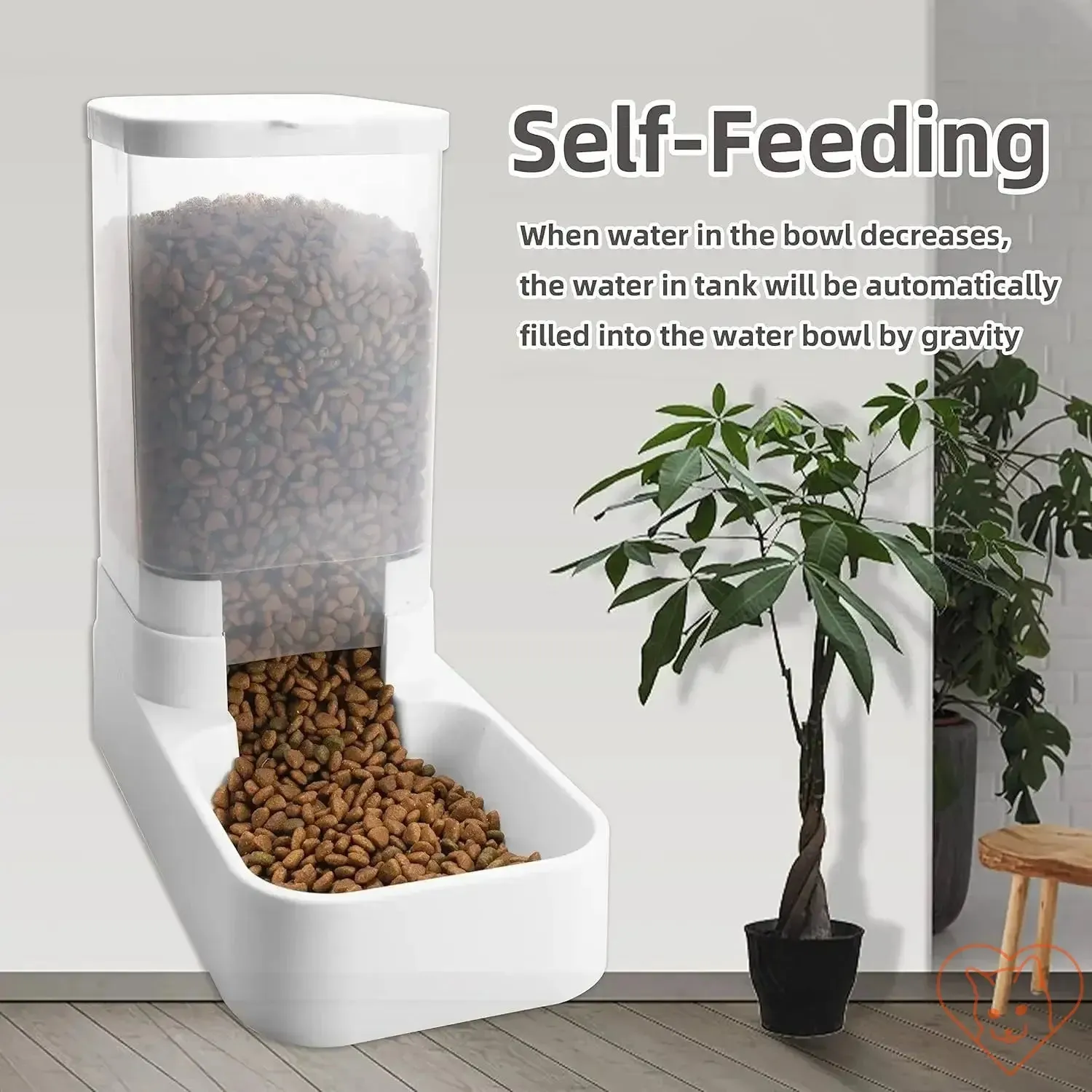Automatic Cat Feeder & Water Dispenser - Gravity Design