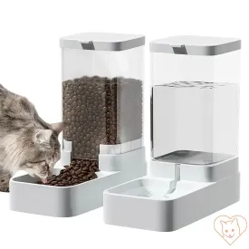 Automatic Cat Feeder & Water Dispenser - Gravity Design