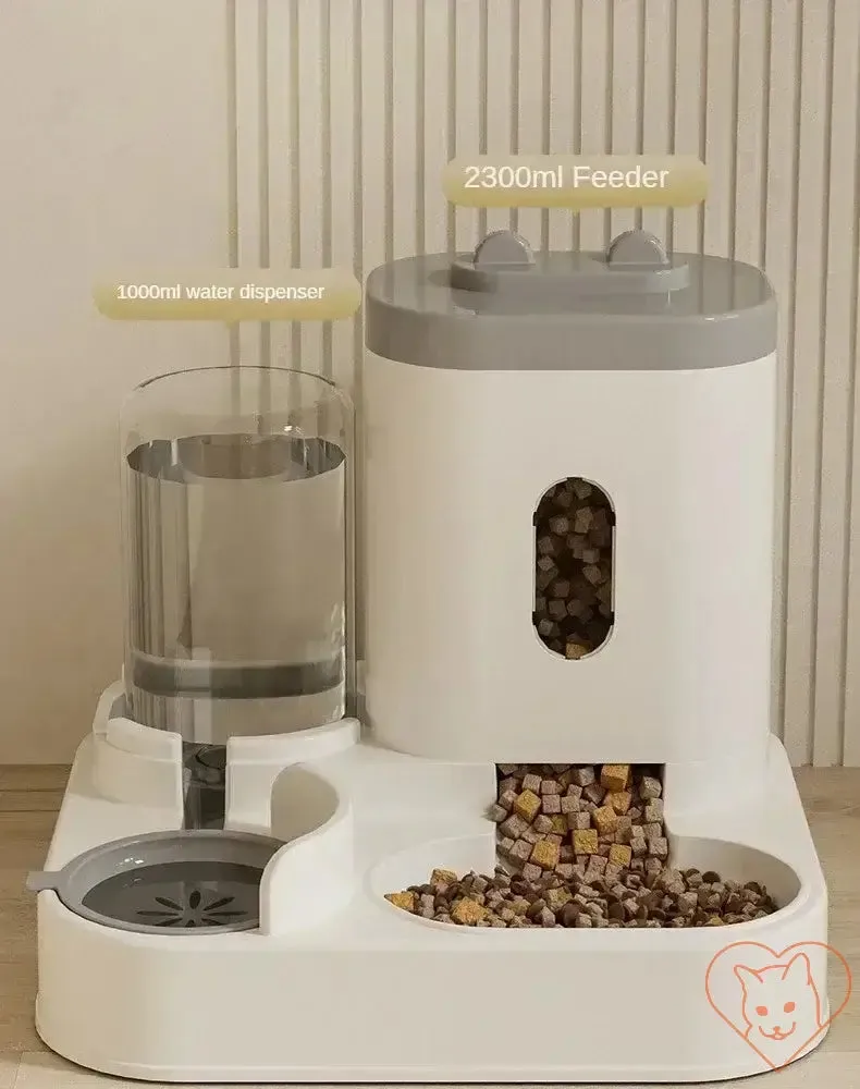 Automatic Feeder & Water Fountain – Raised Stand Dish Bowl for Cats