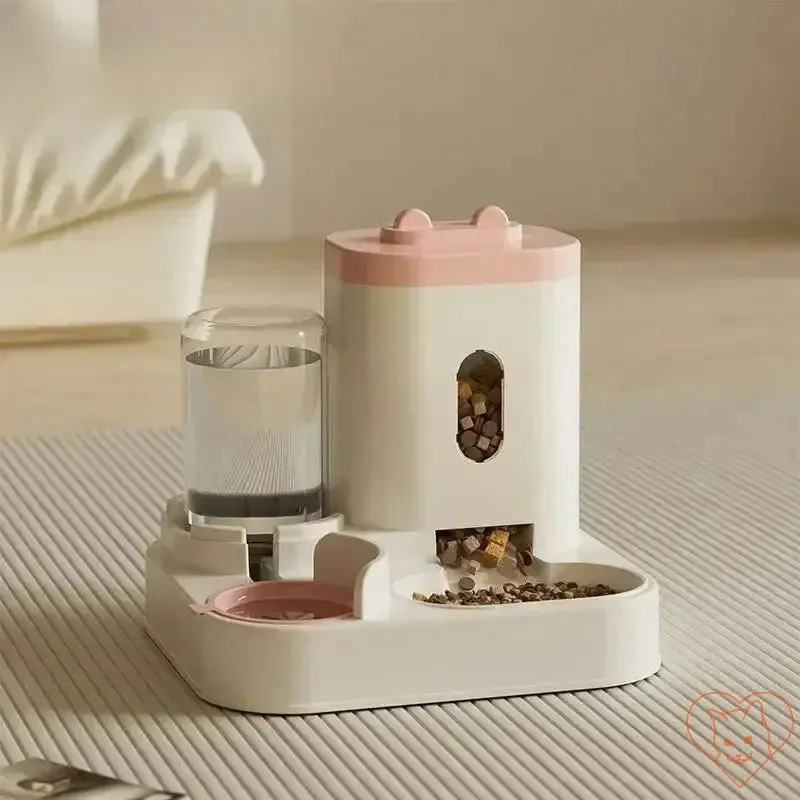 Automatic Feeder & Water Fountain – Raised Stand Dish Bowl for Cats