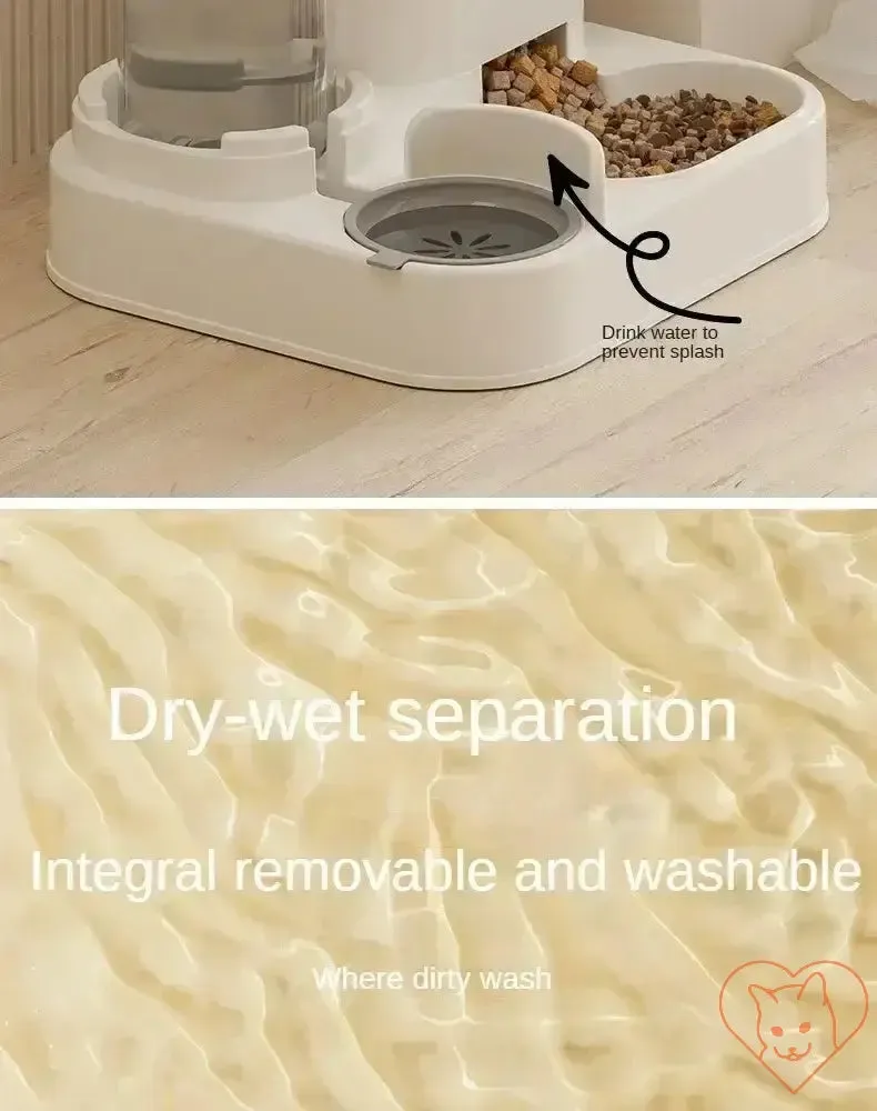 Automatic Feeder & Water Fountain – Raised Stand Dish Bowl for Cats