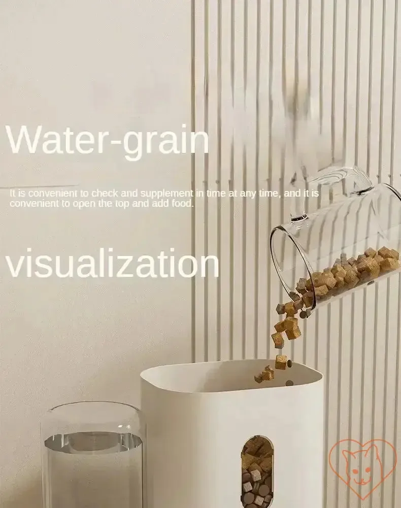 Automatic Feeder & Water Fountain – Raised Stand Dish Bowl for Cats