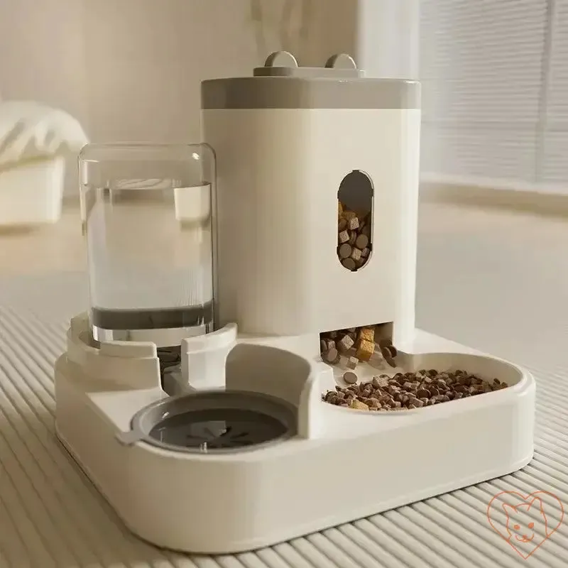 Automatic Feeder & Water Fountain – Raised Stand Dish Bowl for Cats