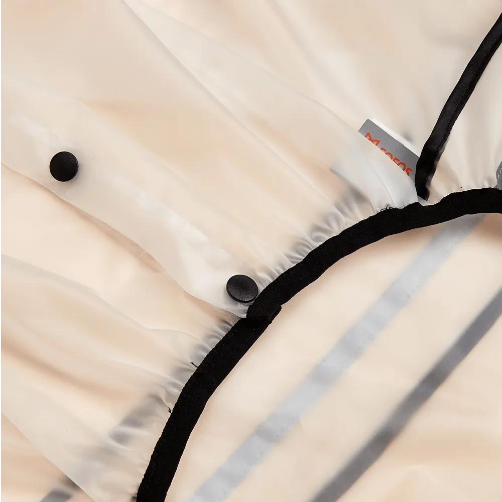 Barkbutler x Fofos Four Leg Black Raincoat for Dogs (Button Up Style)