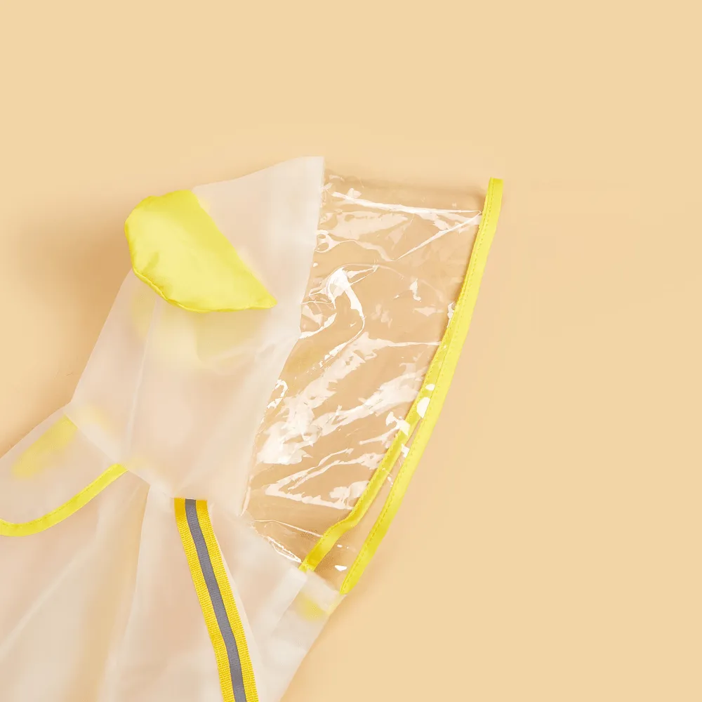 Barkbutler x Fofos Four Leg Yellow Raincoat for Dogs (Button Up Style)