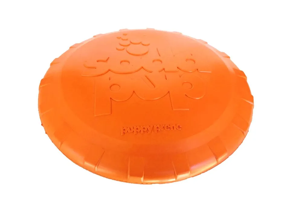 Bottle Top Flyer Durable Rubber Retrieving Frisbee - Orange From SodaPup