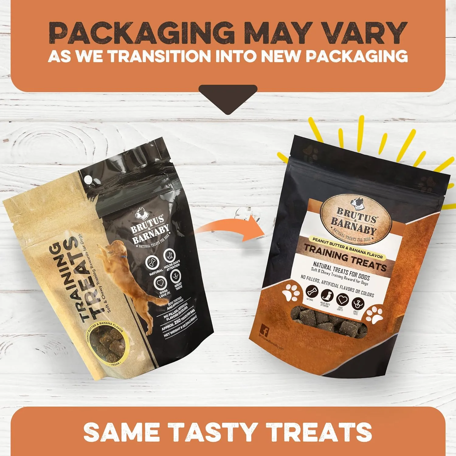 BRUTUS & BARNABY Training Treats for Dogs - Peanut Butter & Banana - All-Natural Healthy Low Calorie Vegan Dog Training Treats - Great to Use for Rewards in Training Your Puppy Or Dog