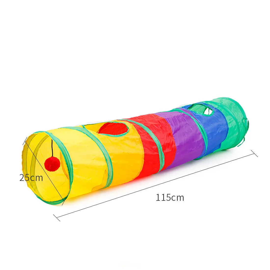 Cat Tunnel Collapsible Kitten Tube Play Toy Foldable Exercise Peek Hole Dog Toys