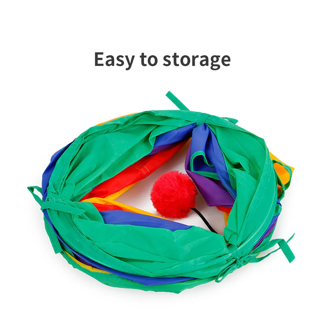 Cat Tunnel Collapsible Kitten Tube Play Toy Foldable Exercise Peek Hole Dog Toys
