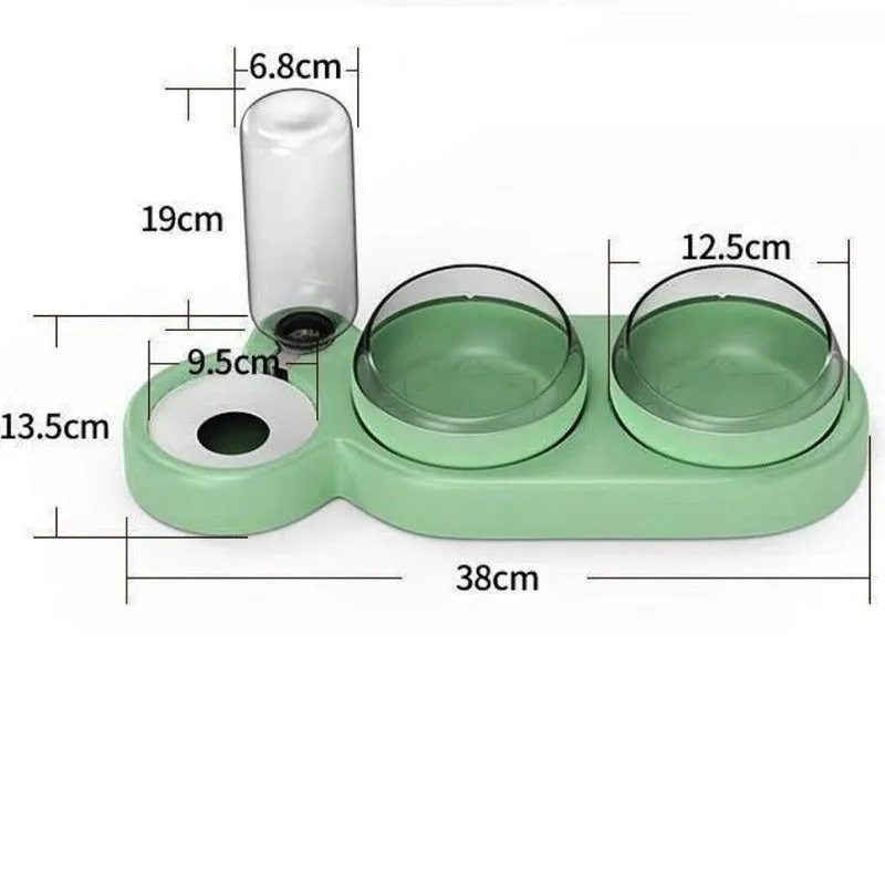 Cat/Dog-Dual Bowls w/Automatic Water