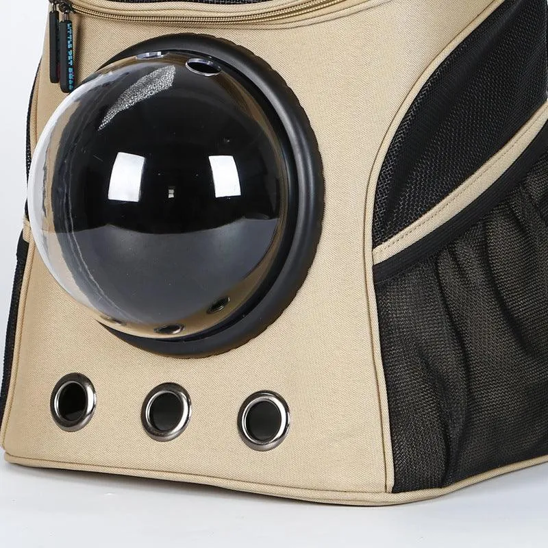 Cosmic Companion: Stylish And Practical Space Capsule Backpack For Pets by Dog Hugs Cat