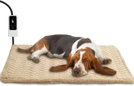 Cute Artificial Pet Nest Unique Adjustable Temperature Dog and Cat Heating Pad, Artificial Pet Pad, Suitable for Indoor and Outdoor Pets Suitable for Indoor Pets(28.0" L x 16.0" W x 1.0" Th)