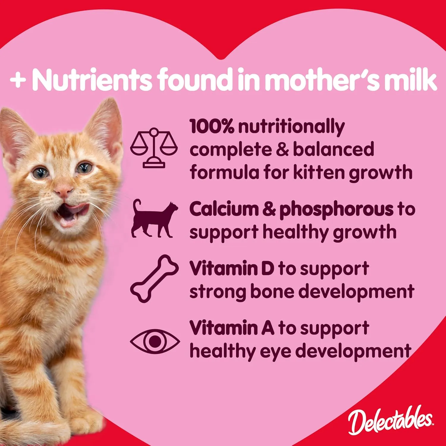 Delectables Squeeze Up Kitten Creamy Squeezable Puree, Lickable Wet Cat Treats, Grain Free, No Added Fillers, No By-Products, No Added Preservatives, 0.5 Ounces Tube Tuna & Salmon, 32 Tubes Total