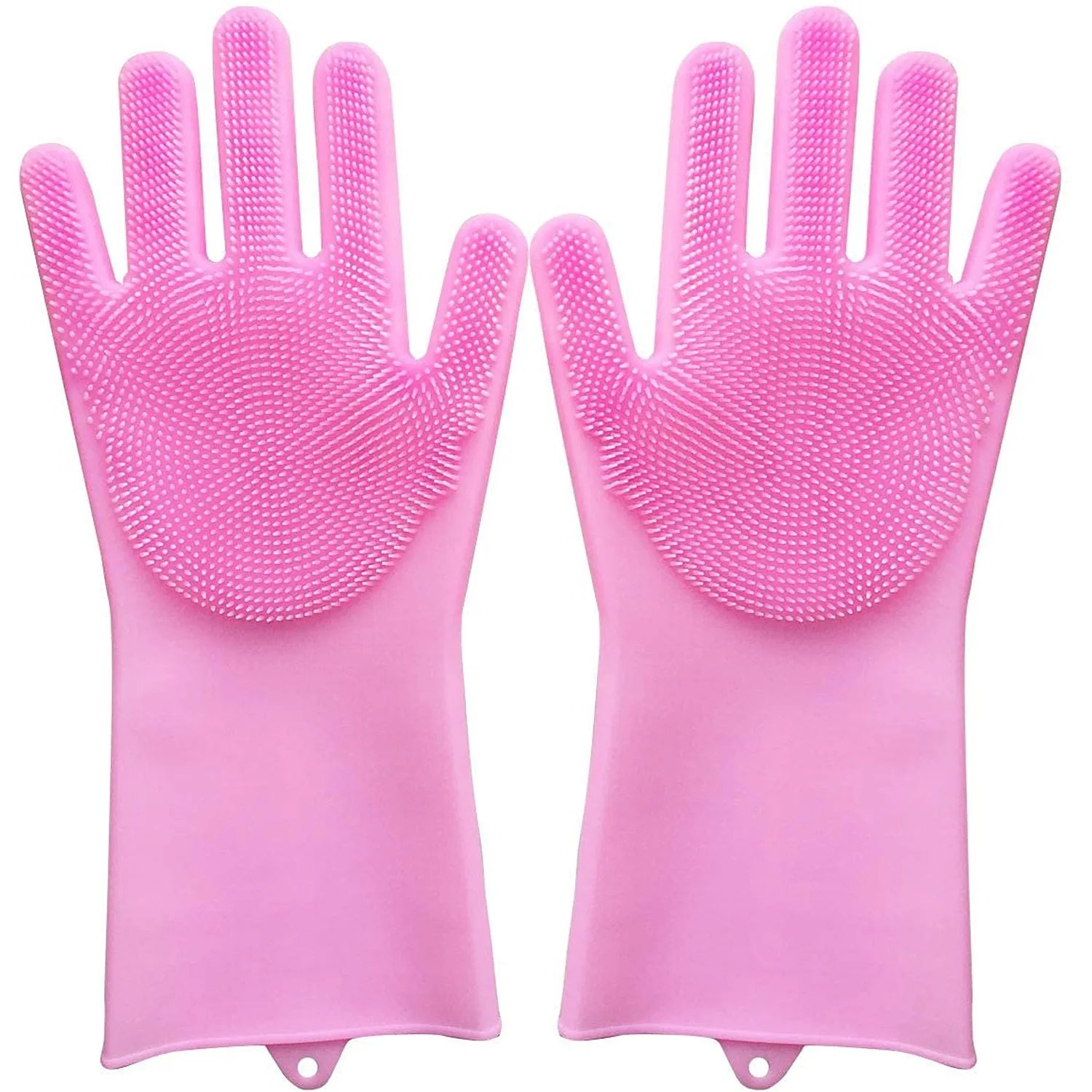 Dishwashing Gloves with Scrubber, 1 Pair