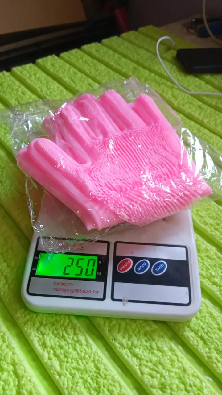 Dishwashing Gloves with Scrubber, 1 Pair