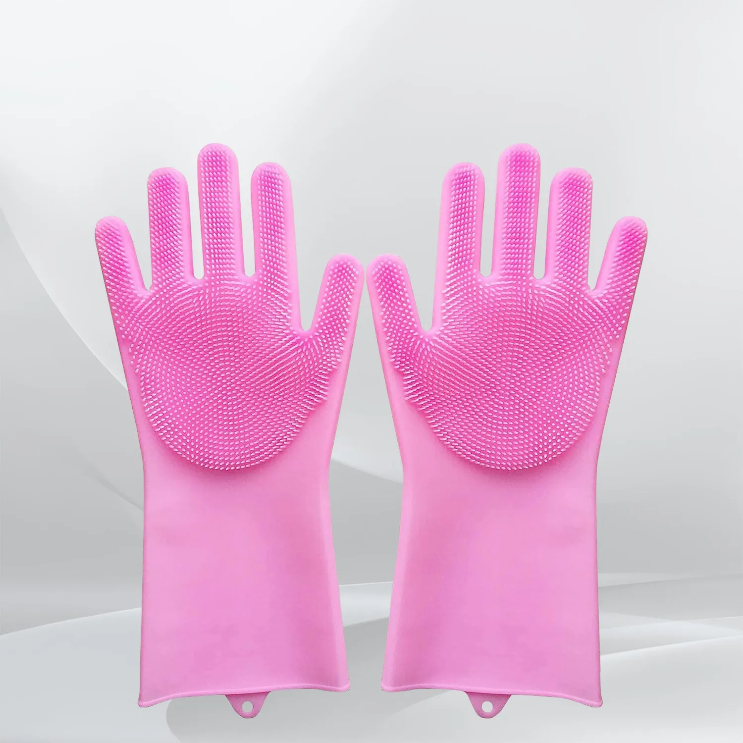 Dishwashing Gloves with Scrubber, 1 Pair