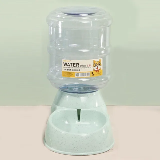 Dog Bowl Food Container Automatic Feeder & Water Dispenser