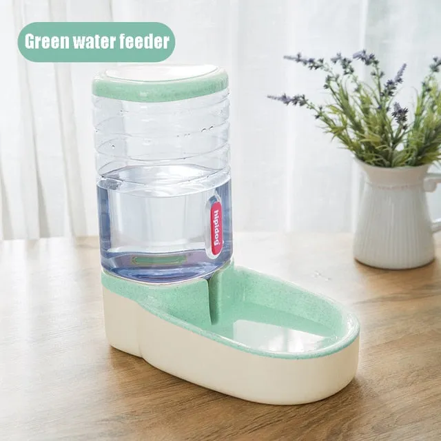 Dog Bowl Food Container Automatic Feeder & Water Dispenser