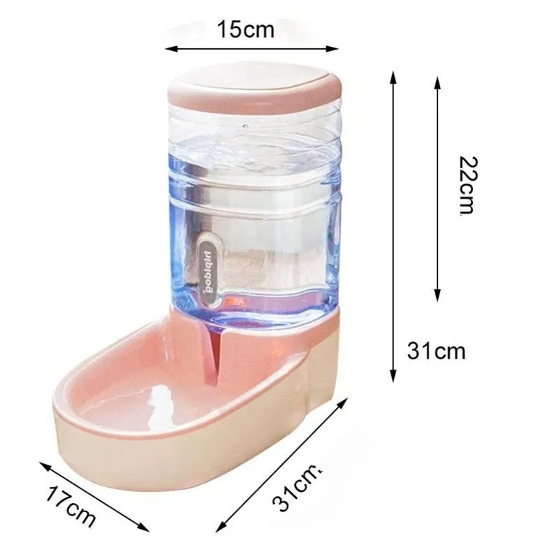 Dog Bowl Food Container Automatic Feeder & Water Dispenser