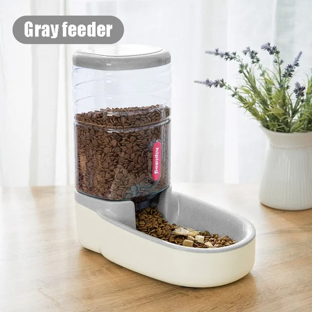 Dog Bowl Food Container Automatic Feeder & Water Dispenser