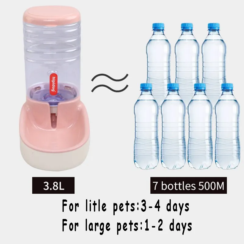 Dog Bowl Food Container Automatic Feeder & Water Dispenser