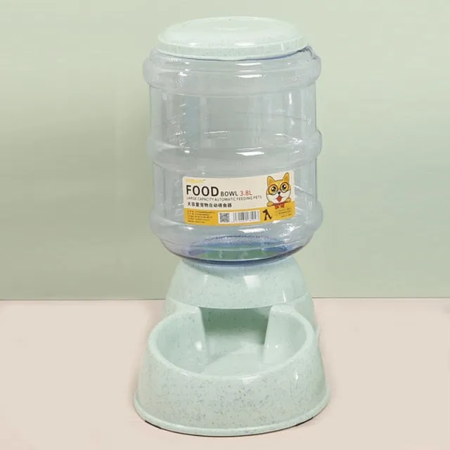 Dog Bowl Food Container Automatic Feeder & Water Dispenser