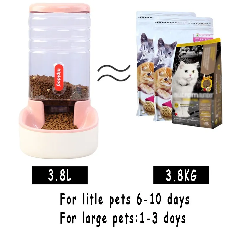 Dog Bowl Food Container Automatic Feeder & Water Dispenser