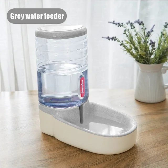 Dog Bowl Food Container Automatic Feeder & Water Dispenser