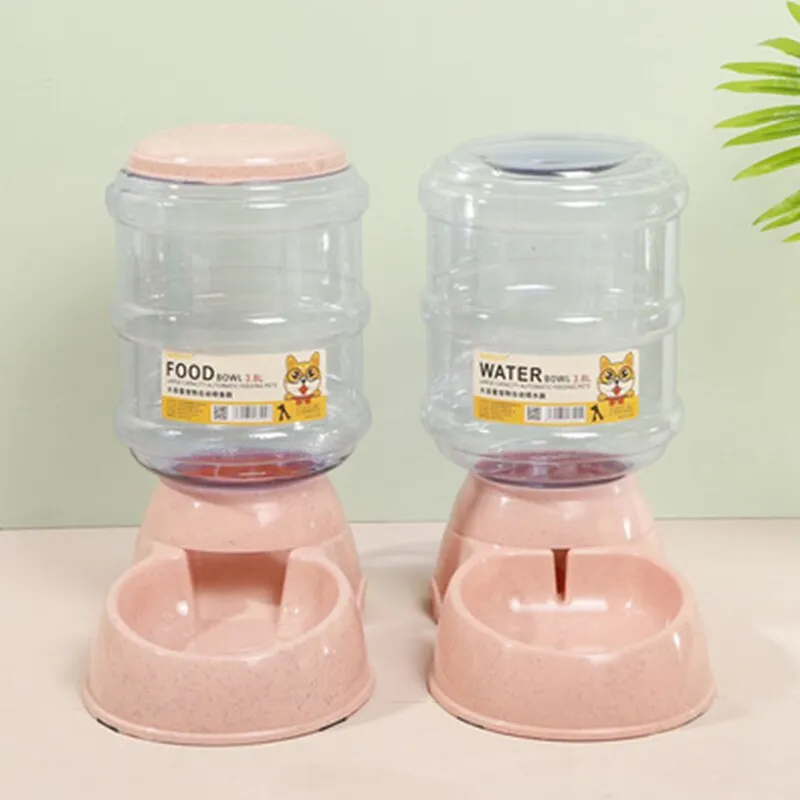 Dog Bowl Food Container Automatic Feeder & Water Dispenser