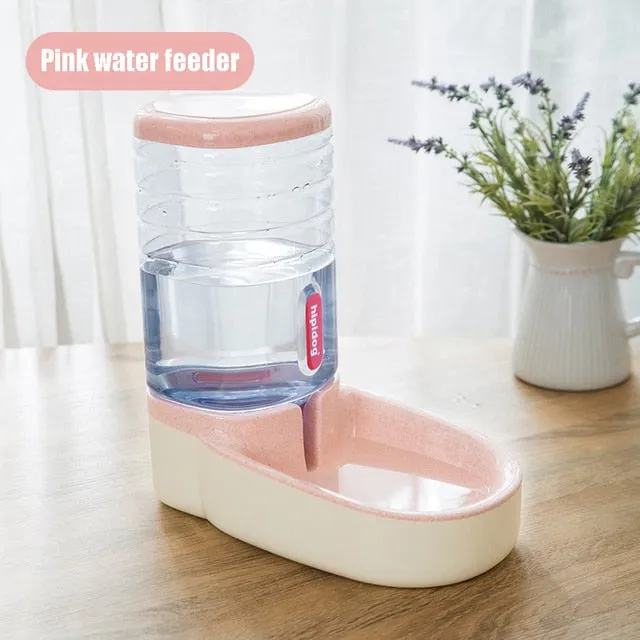 Dog Bowl Food Container Automatic Feeder & Water Dispenser
