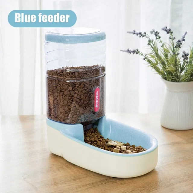 Dog Bowl Food Container Automatic Feeder & Water Dispenser