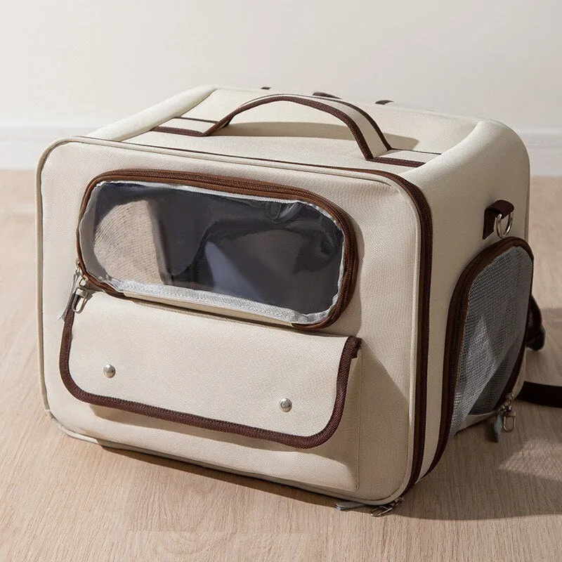 Dog Outgoing Crossbody Bag Portable And Folding Large Capacity Backpack Dog  Outdoor Travel Bag