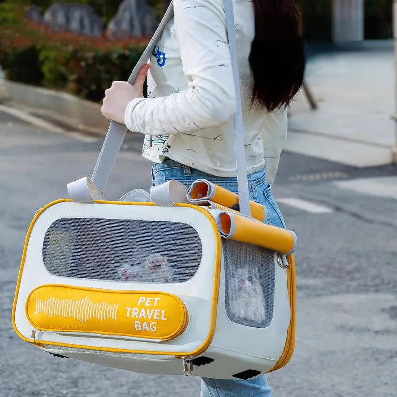 Dog Outgoing Crossbody Bag Portable And Folding Large Capacity Backpack Dog  Outdoor Travel Bag