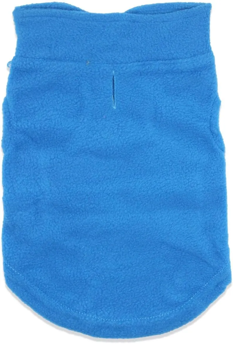 DroolingDog Cat Sweater Fleece Vest Lightweight Cat Clothes for Small Cats Only, Medium, Blue