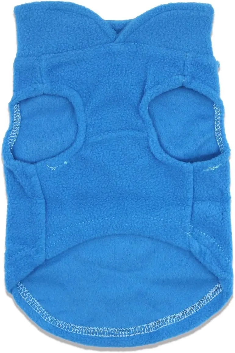 DroolingDog Cat Sweater Fleece Vest Lightweight Cat Clothes for Small Cats Only, Medium, Blue