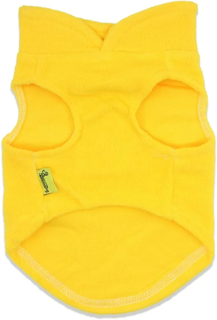 DroolingDog Cat Sweater Fleece Vest Lightweight Cat Clothes for Small Cats Only, Medium, Yellow