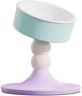 Elevated Raised Cat Dog Bowls - 15 Tilted 3 Heights Adjustable Indoor Cats Food Dish Stand, Cute Pet Water Feeder Ceramic Bowl, Neck Whisker Friendly & Anti-Vomiting Non Slip Kitten Puppy Supplies