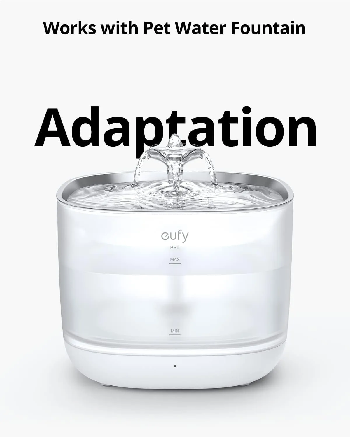 Eufy Pet Water Fountain Filter Pack, 4 Official Filters for Pet Water Fountain the Stainless Steel Automatic Water Dispensers for Dogs and Cats, Triple Filtration System